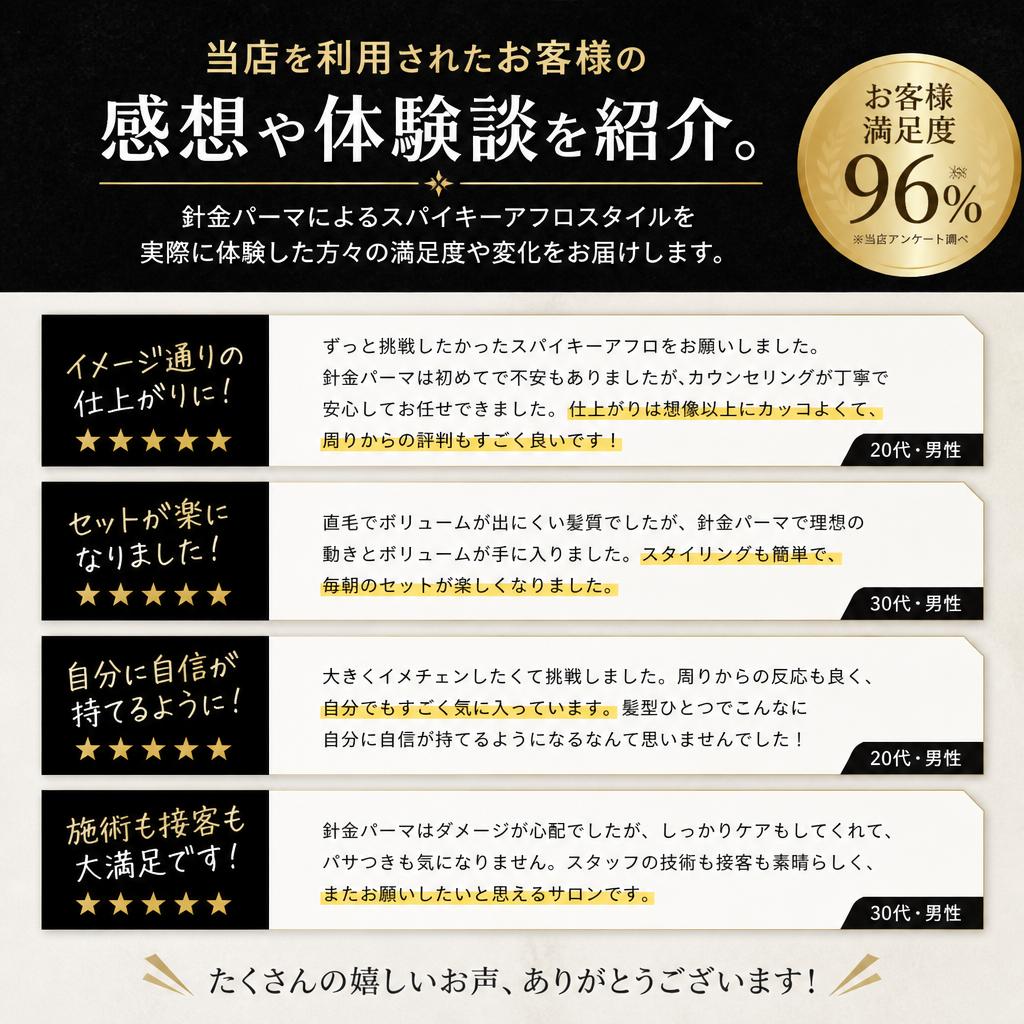 お客様の声！実際の体験談